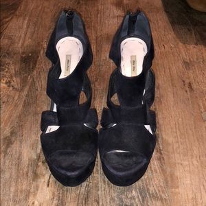 Miu Miu chunky suede heels